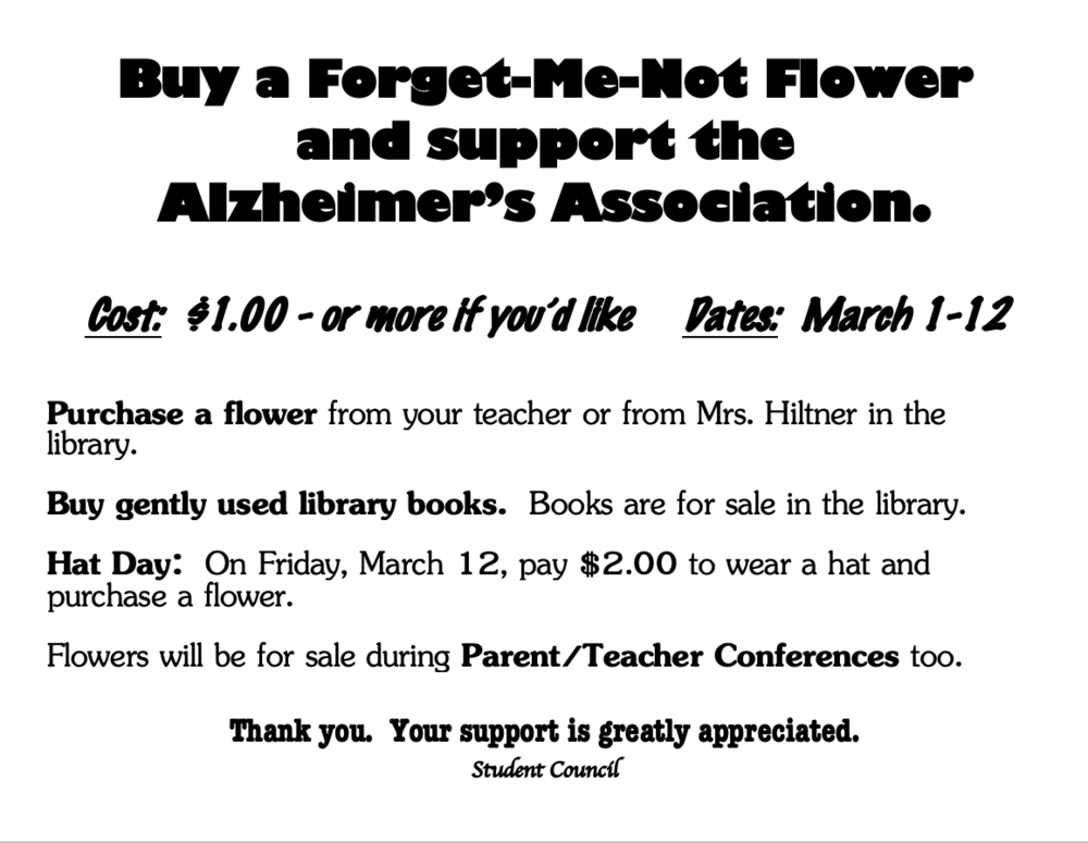 Buy a Forget-Me-Not Flower to Support the Alzheimer's Association!