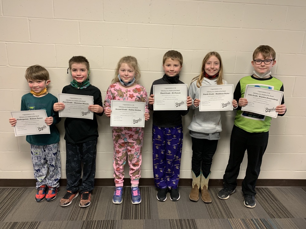 February Students of the Month and ROCK Winners! | South Prairie School ...