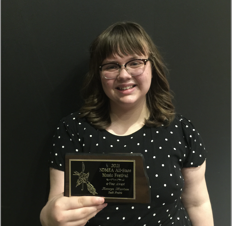 Kamryn Morrison Receives 4-Year Award at All-State Music Festival