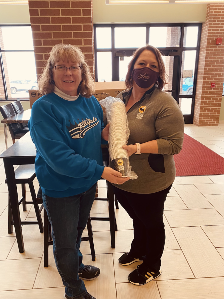 Cups and Water Bottles Donated to South Prairie Students