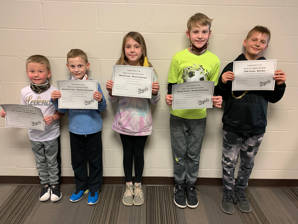 March Students of the Month and ROCK Winners!